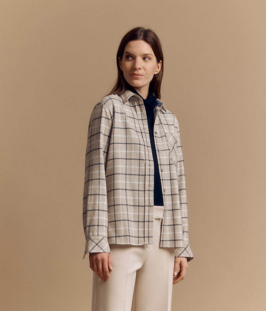 Checked wool overshirt CATHY/84209/531