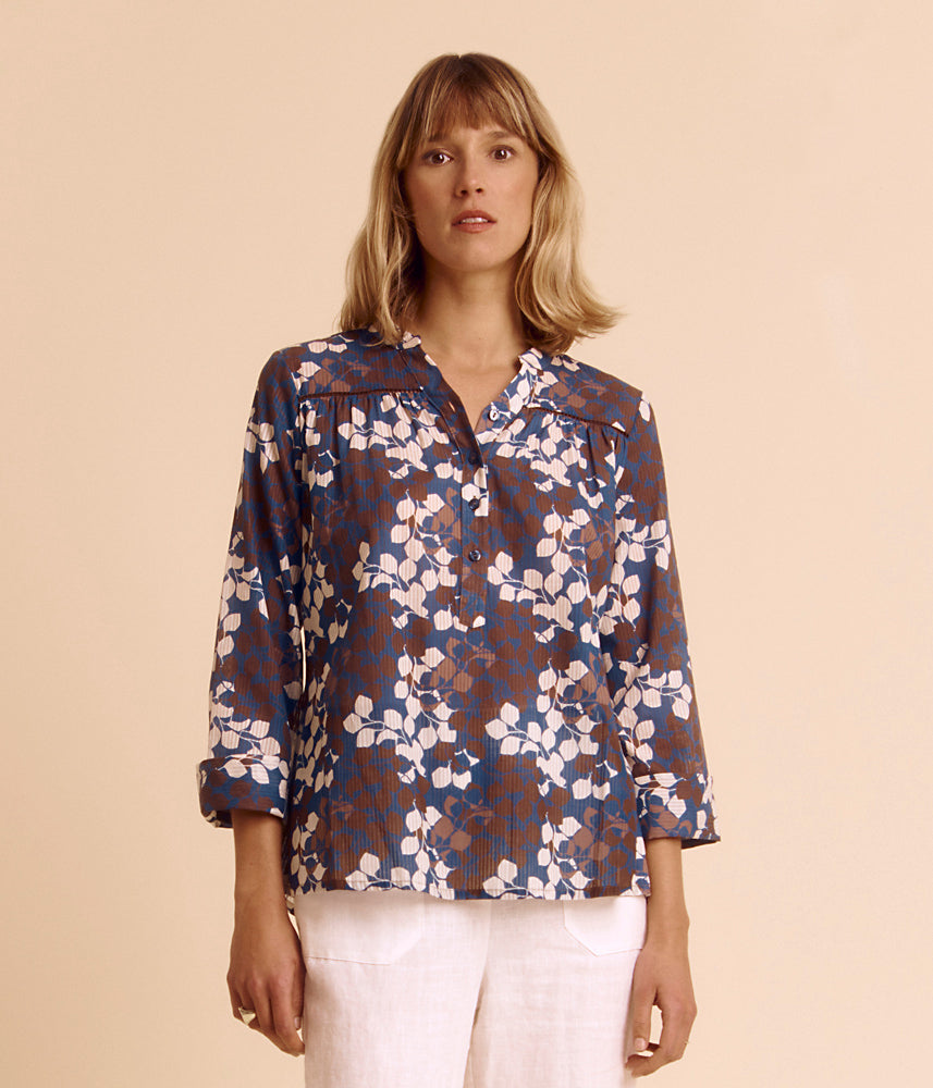 Blouse en voile de coton CHEVREFEUILLE/85139/635