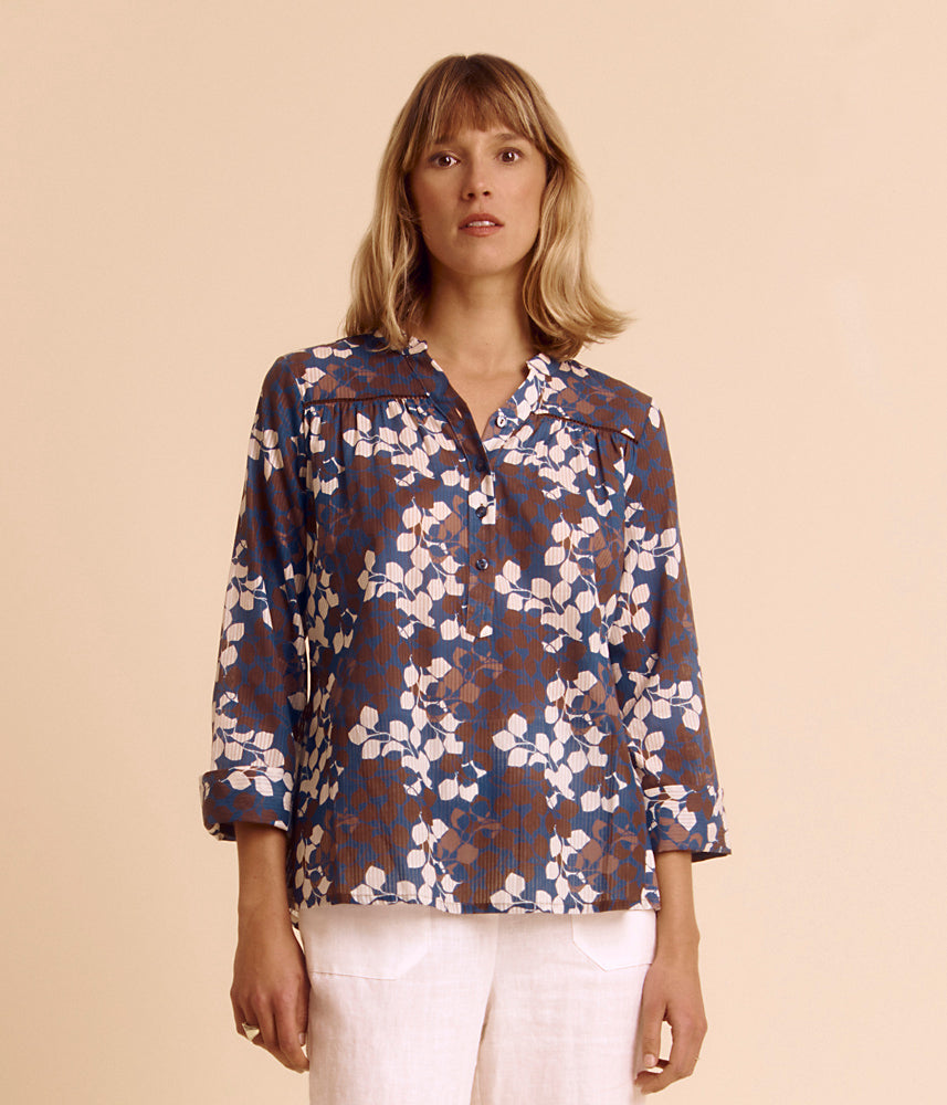 Blusa de gasa de algodón CHEVREFEUILLE/85139/635