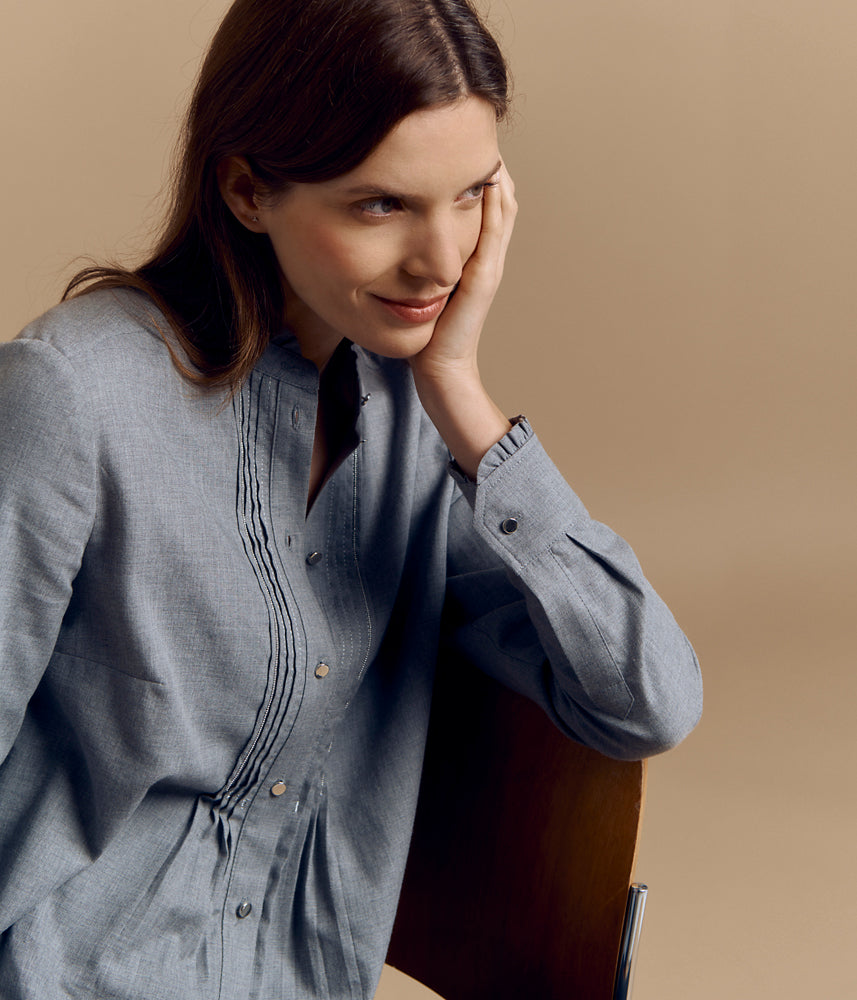 Cotton pleated shirt CHOUETTE/84262/425