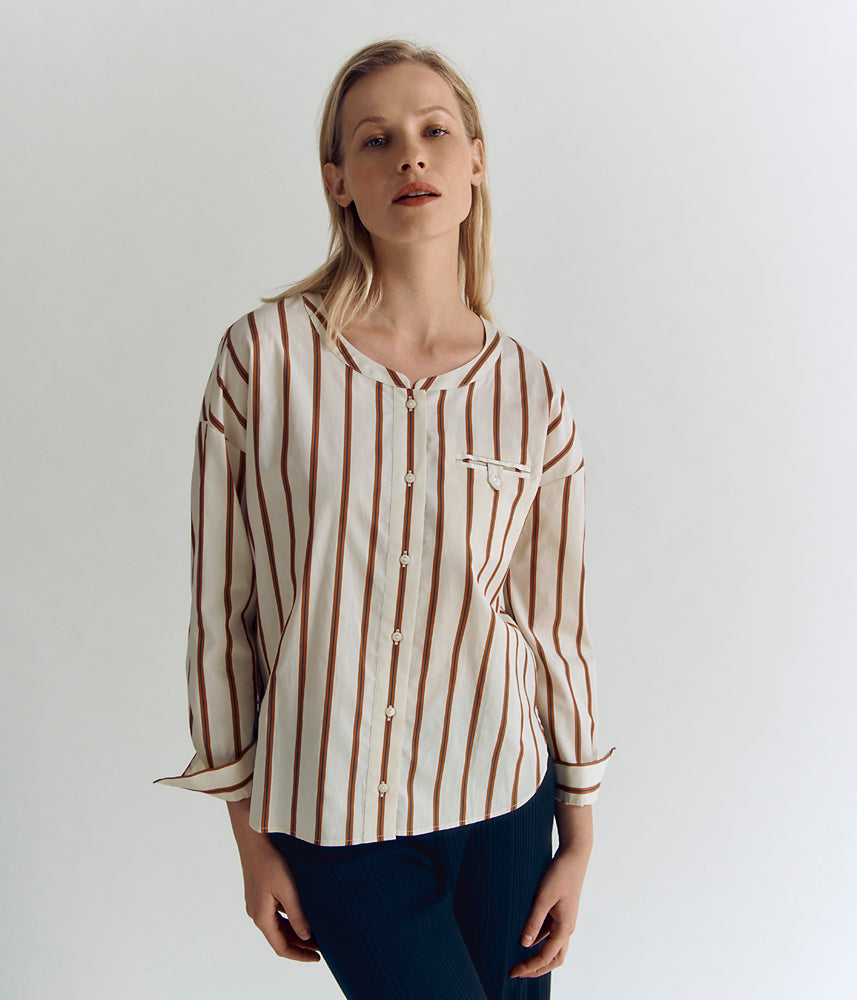 Cotton satin shirt CROISETTA/83090/531
