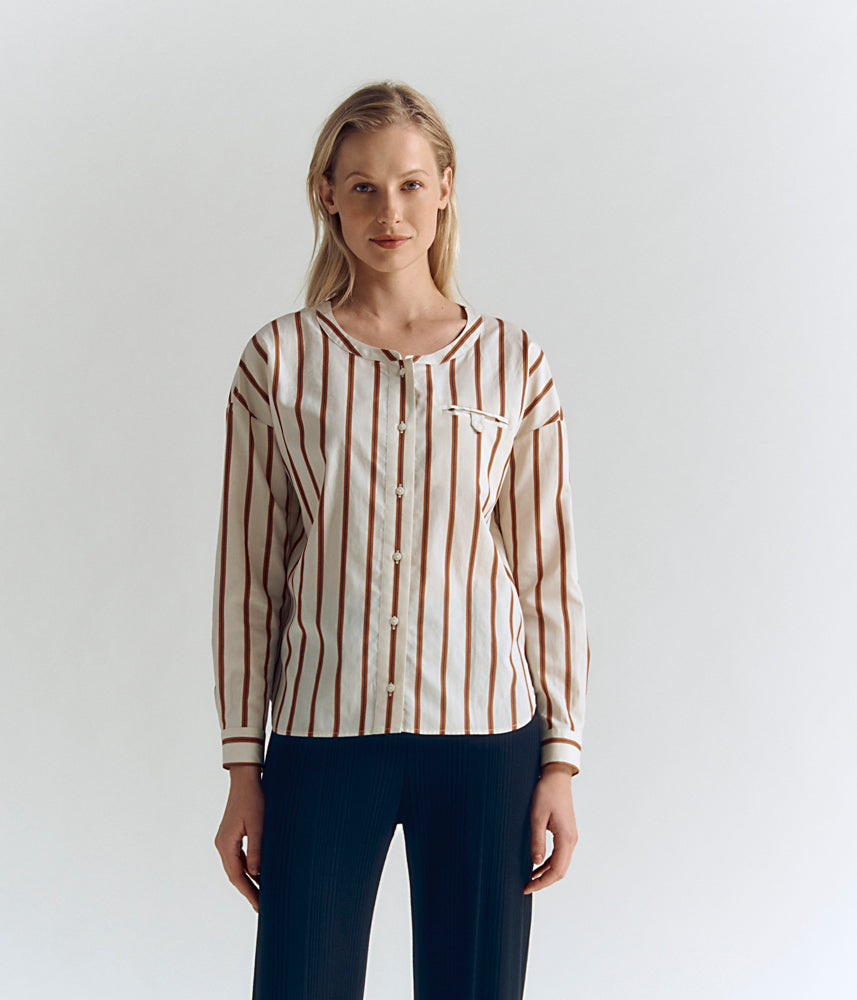 Cotton satin shirt CROISETTA/83090/531