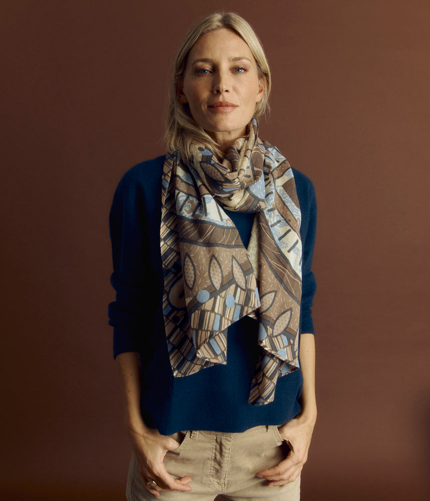 Printed wool stole ECOEUR/84250/531