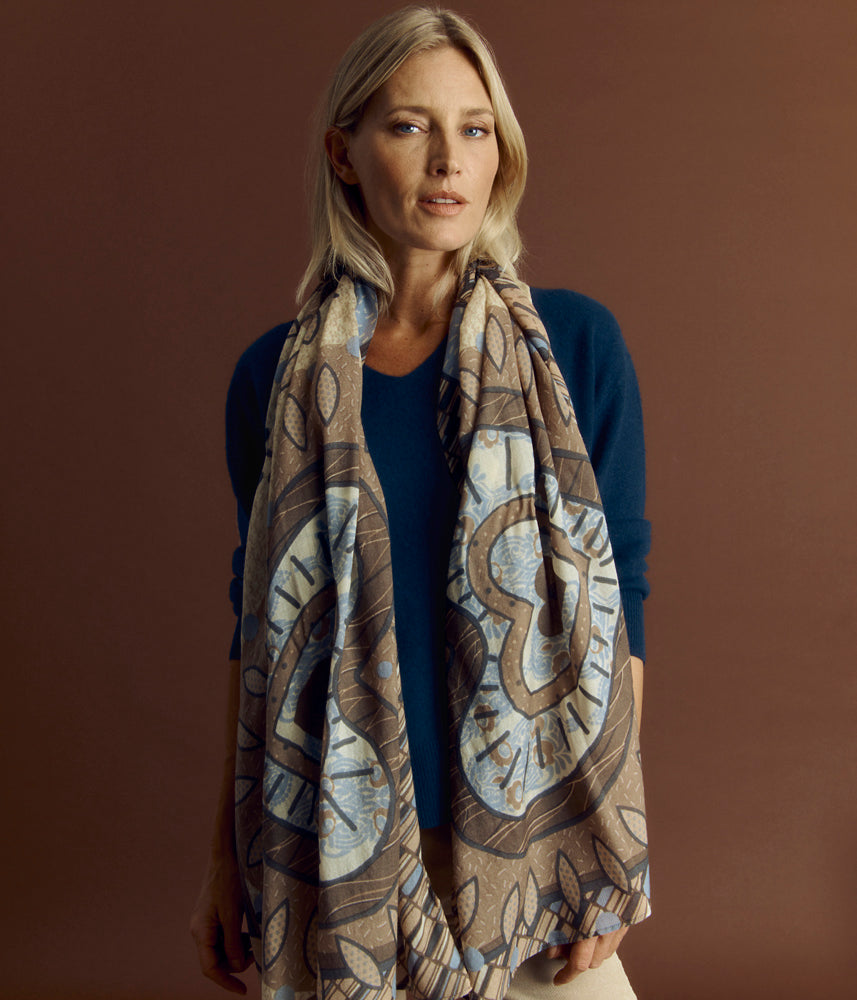 Printed wool stole ECOEUR/84250/531