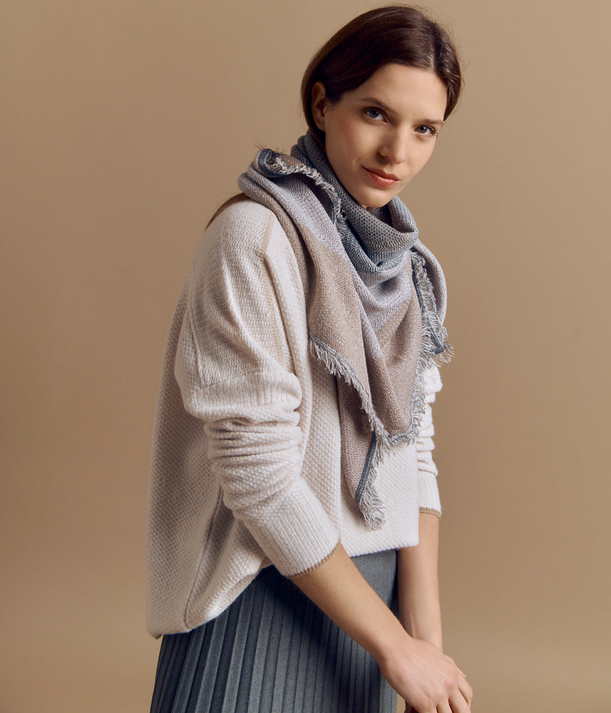 Merino Wool Striped Scarf ELMA/84218/911