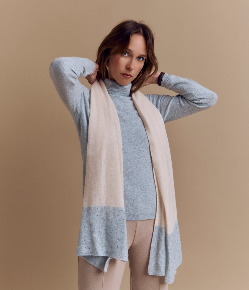 Cashmere knit scarf EMELINETTE/84107/781