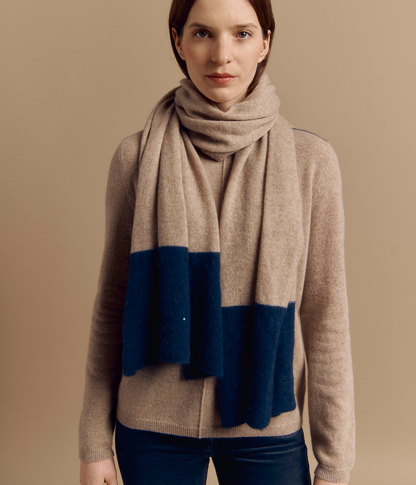 Cashmere knit scarf EMELINETTE/84107/791
