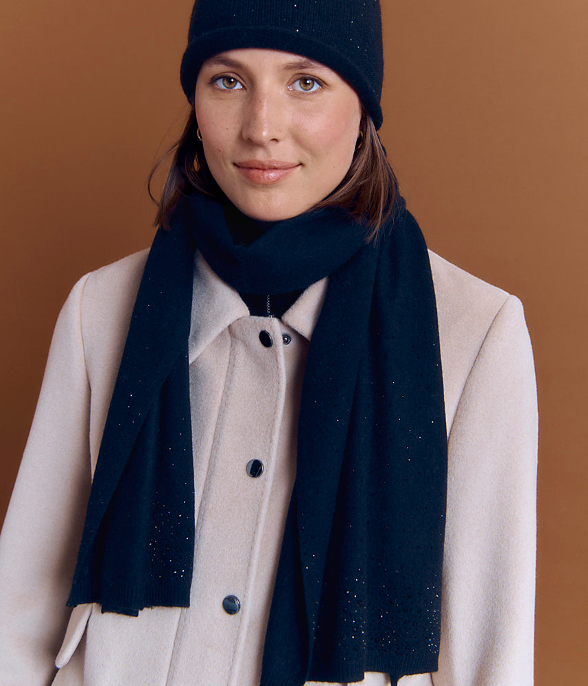 Wool and cashmere knit scarf EQUINOXE/84272/500