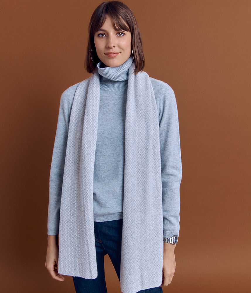 Merino wool and cashmere knit scarf EXCEPTION/84242/911