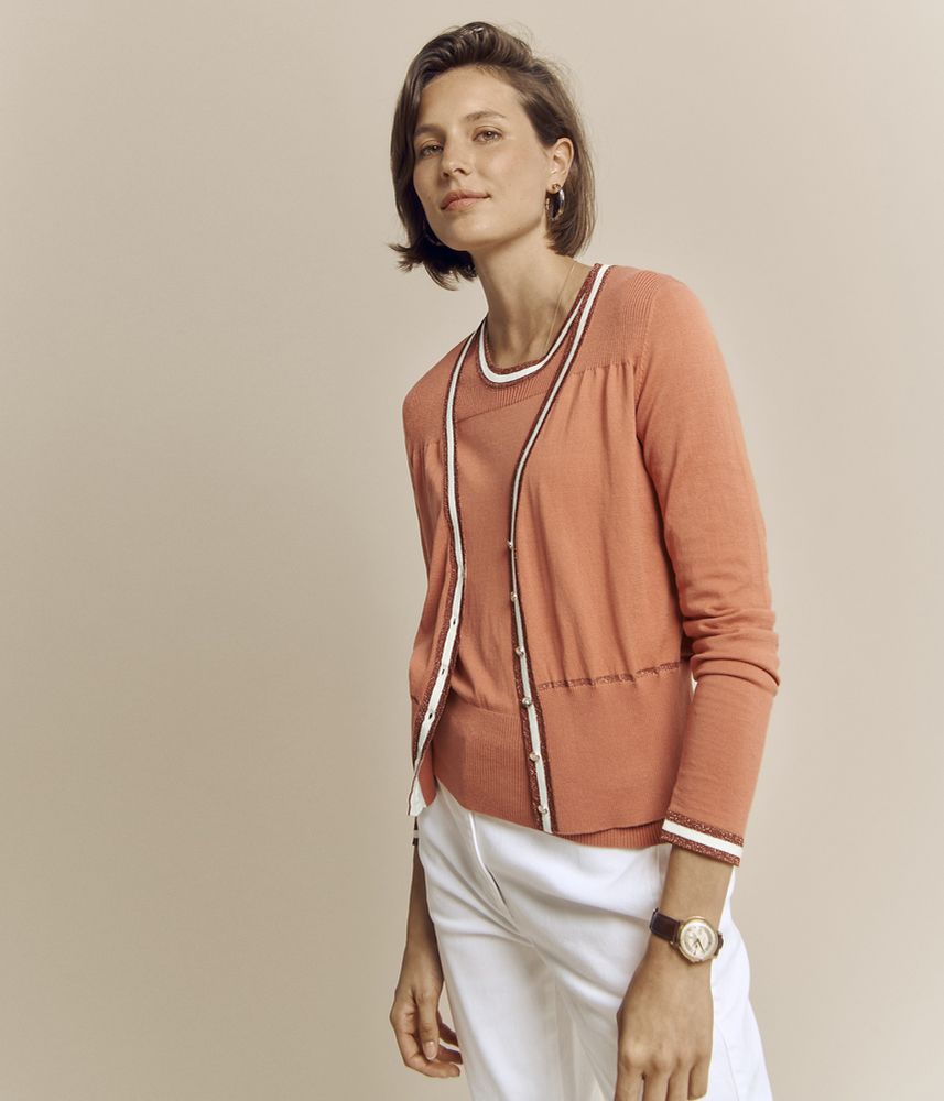 Knitted vest GANGE/81179/417