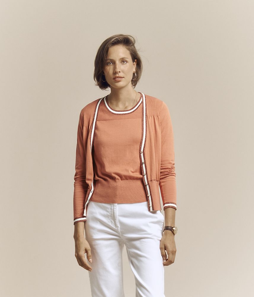 Knitted vest GANGE/81179/417