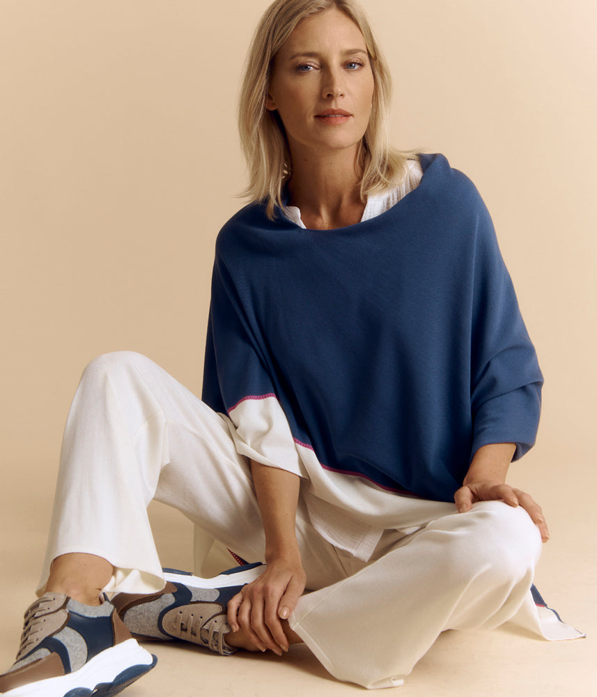 Knit cape in stretch viscose jersey GIRLYONY/85287/881