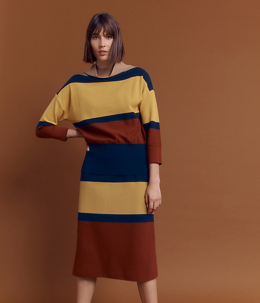 Flared striped knit skirt IMORI/84167/841