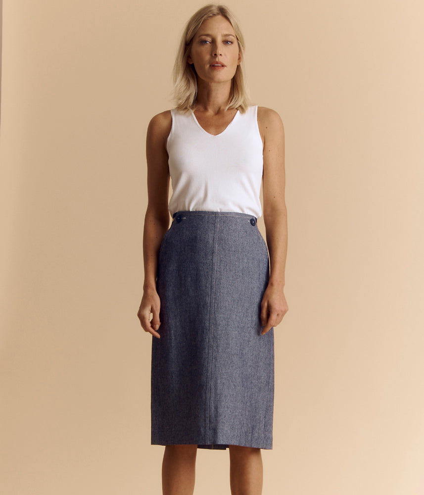 Straight linen skirt JIOLINO/85185/317