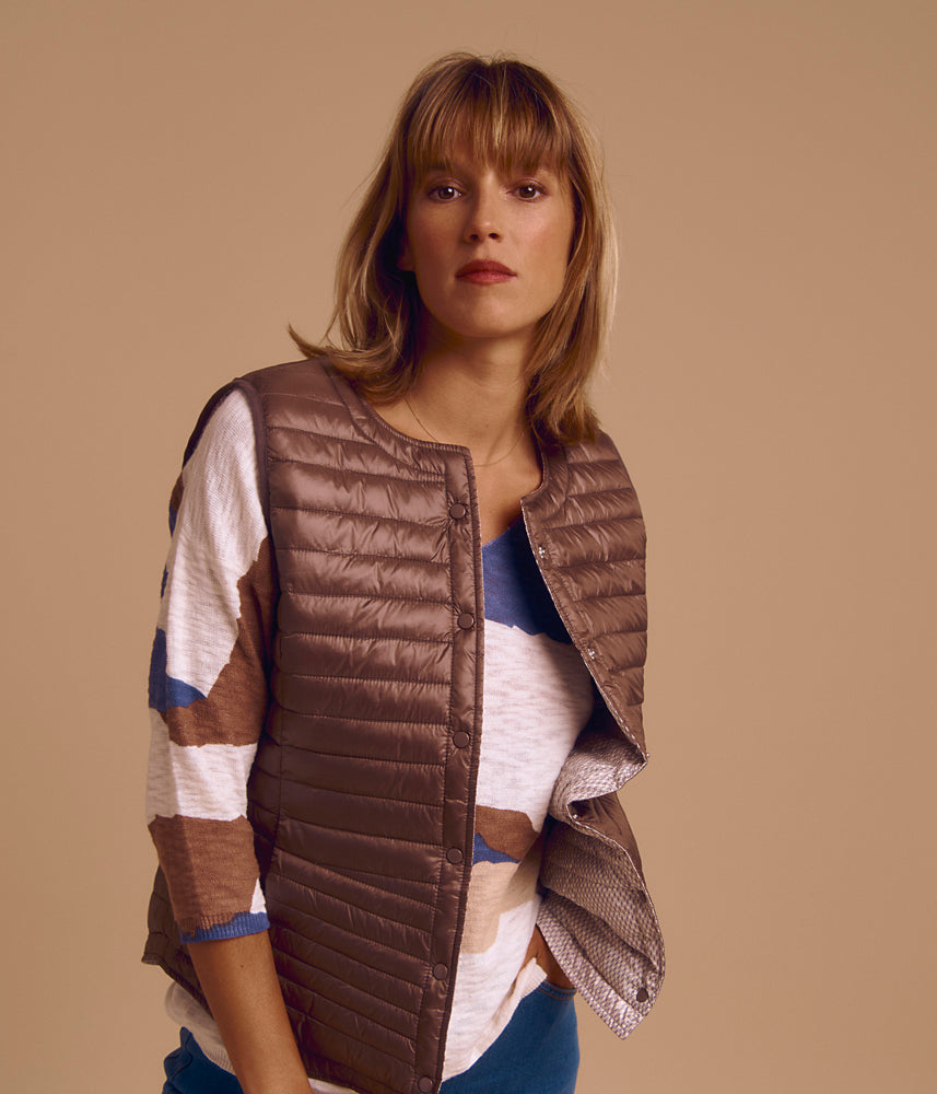 Padded sleeveless down jacket MELIA/85184/054