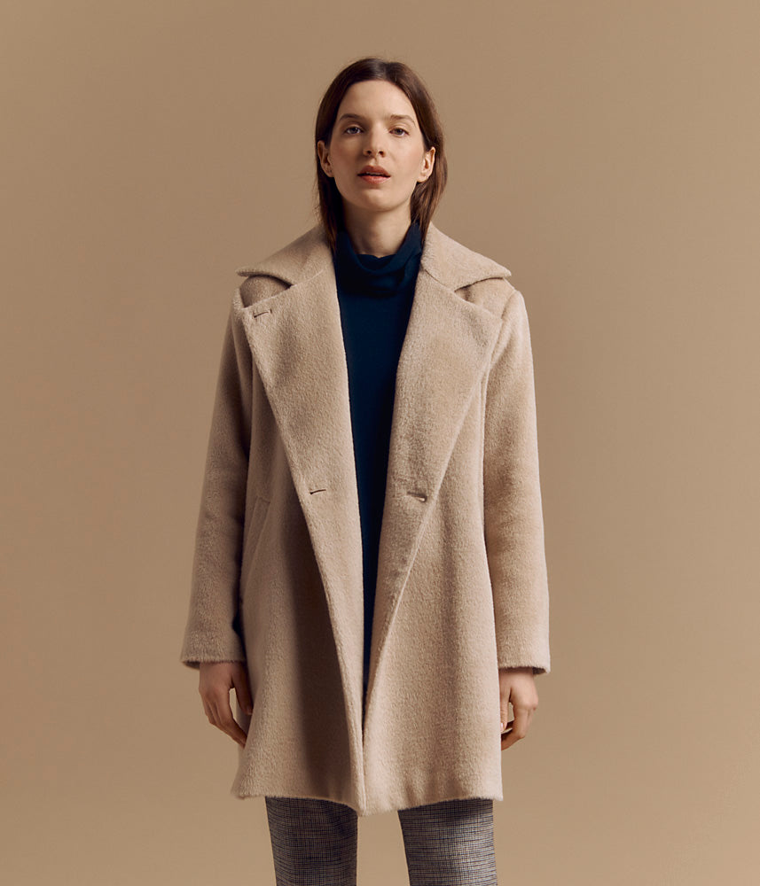 Mid-length coat in wool and alpaca MELISSA/84161/010