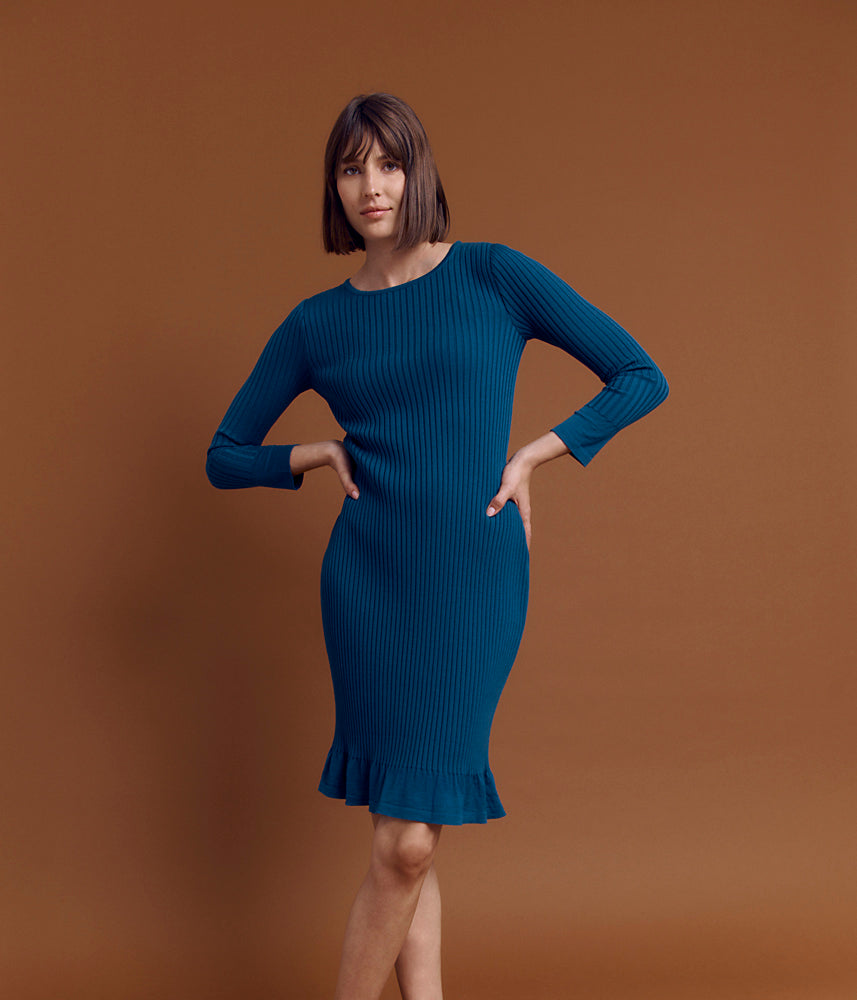 Merino wool knit dress OBAN/84130/260