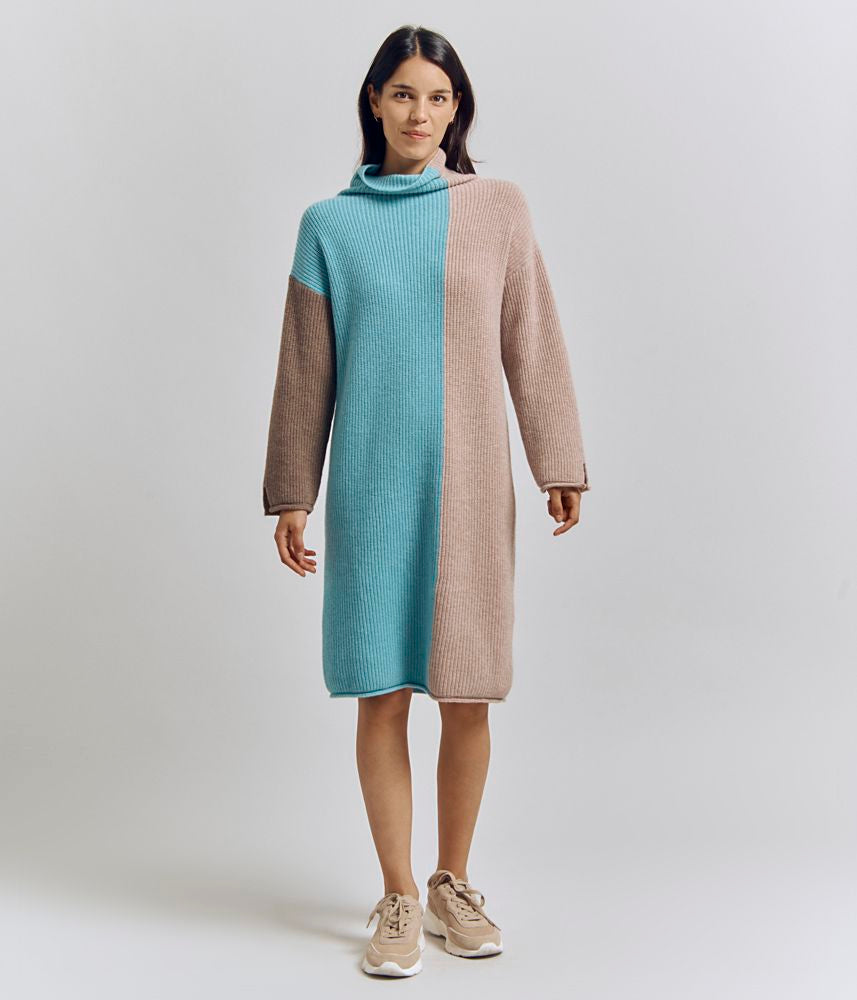 Vestido canalé inglés intarsia OPHIRA/82202/238