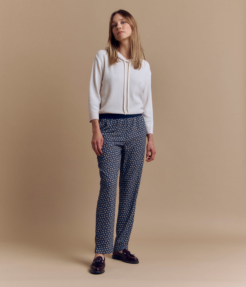 Pantalón crepe fluido PABLO/84040/636