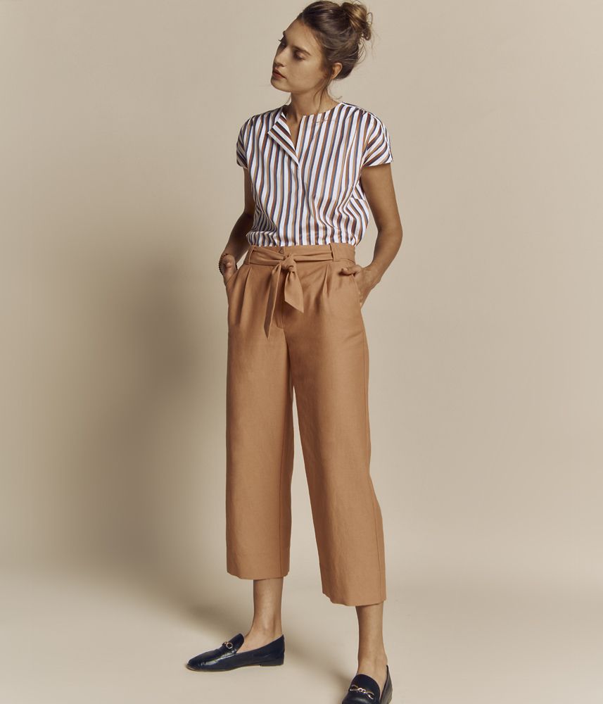 Pantalon droit envers satin PALITINO/81110/417