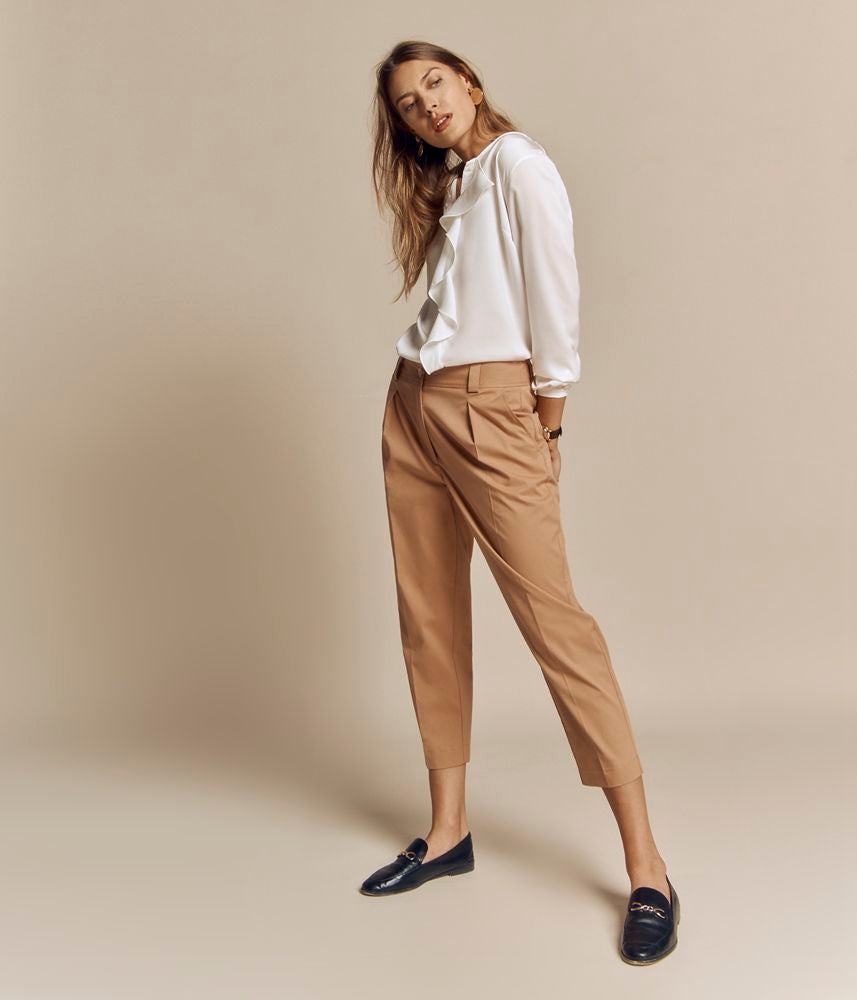 Pantalon en coton stretch écologique PARADIS/81057/042