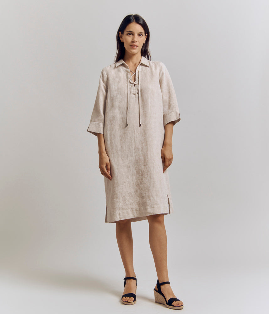 Robe lacée en lin RISETTE/83116/009