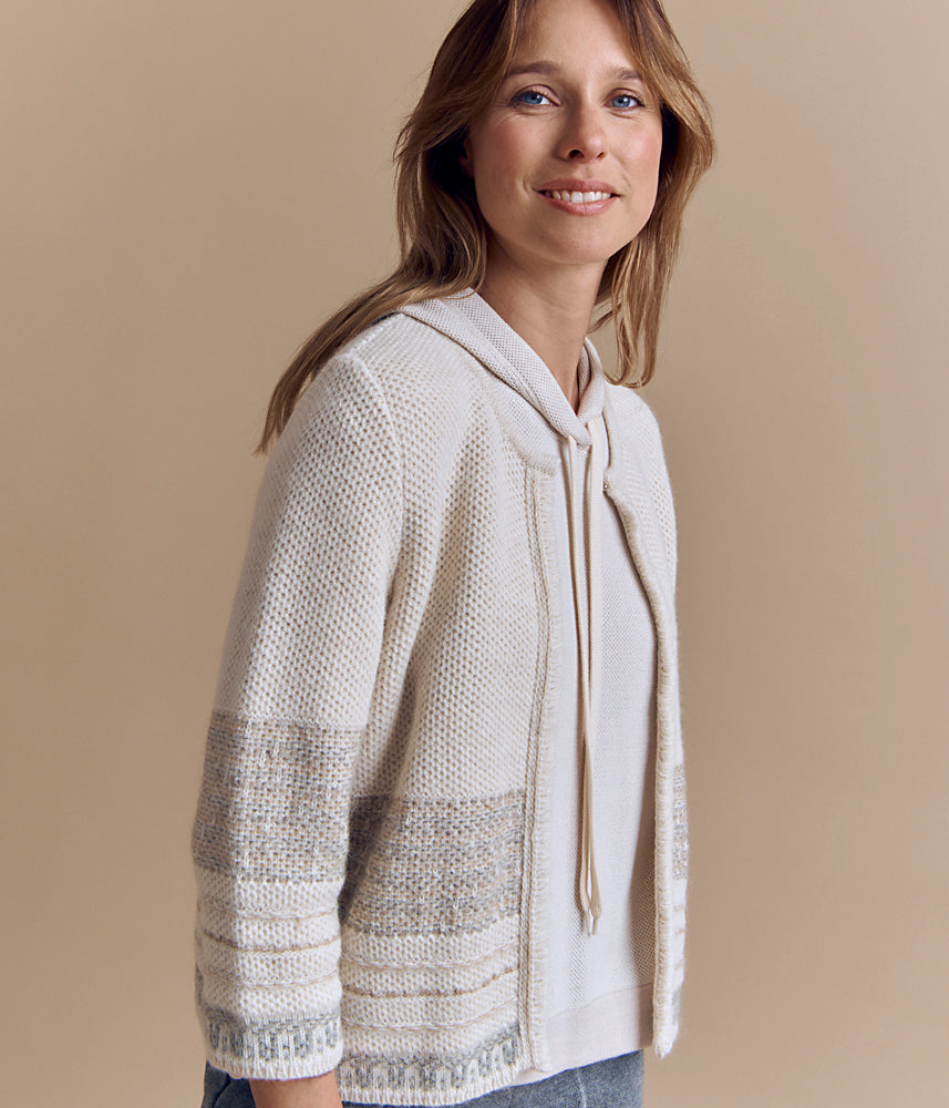 Chaqueta de lana merino y alpaca VANILLE/84010/761
