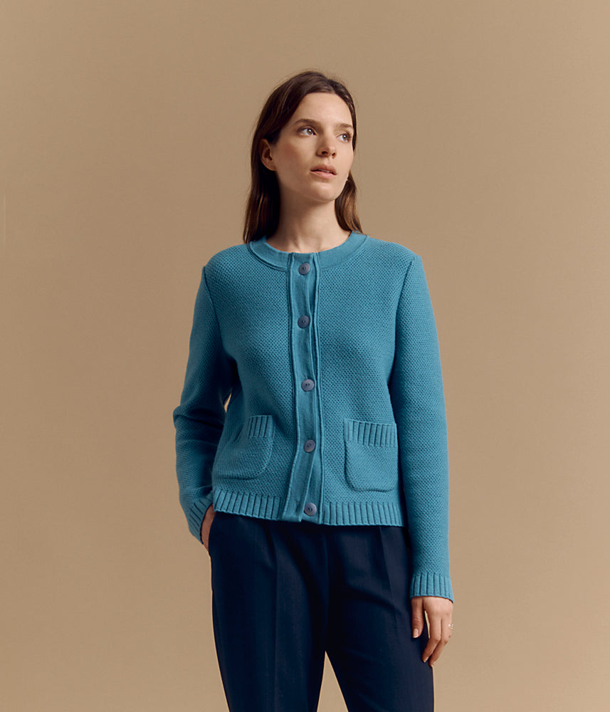 Merino wool knit jacket VOLIA/84171/295