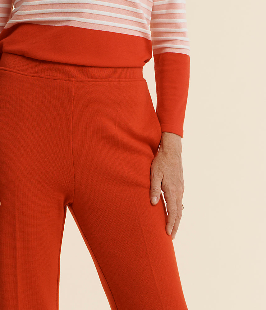 Pantalón de punto de lana merino y viscosa YAO/78021/086